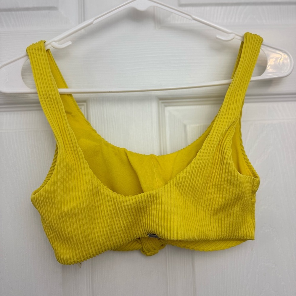 Hollister Bright Yellow Ribbed Bikini Top - Picture 2 of 4